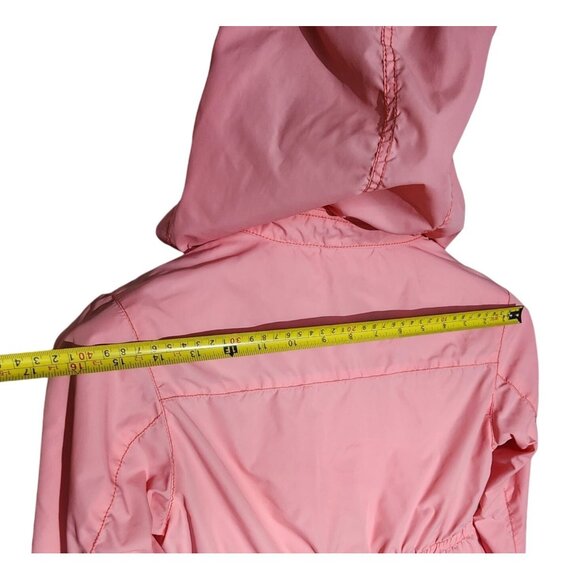 Gap Kids Girls Pink Hooded Lined Zip Up  Wind/Rain Jacket With Pockets - XL/12 - Picture 8 of 9
